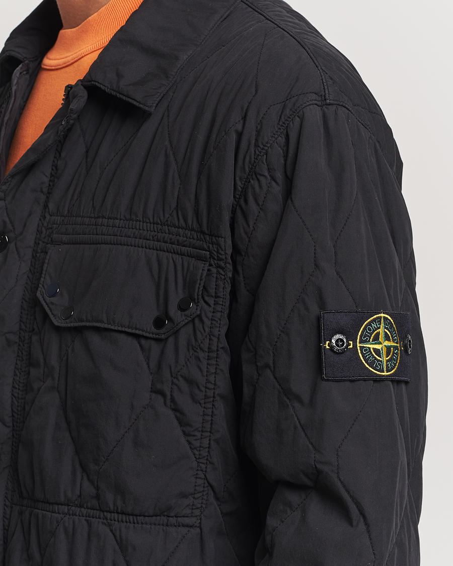 Herr | Jackor | Stone Island | 50 Fili Quilted-TC Garment Dyed Jacket Black