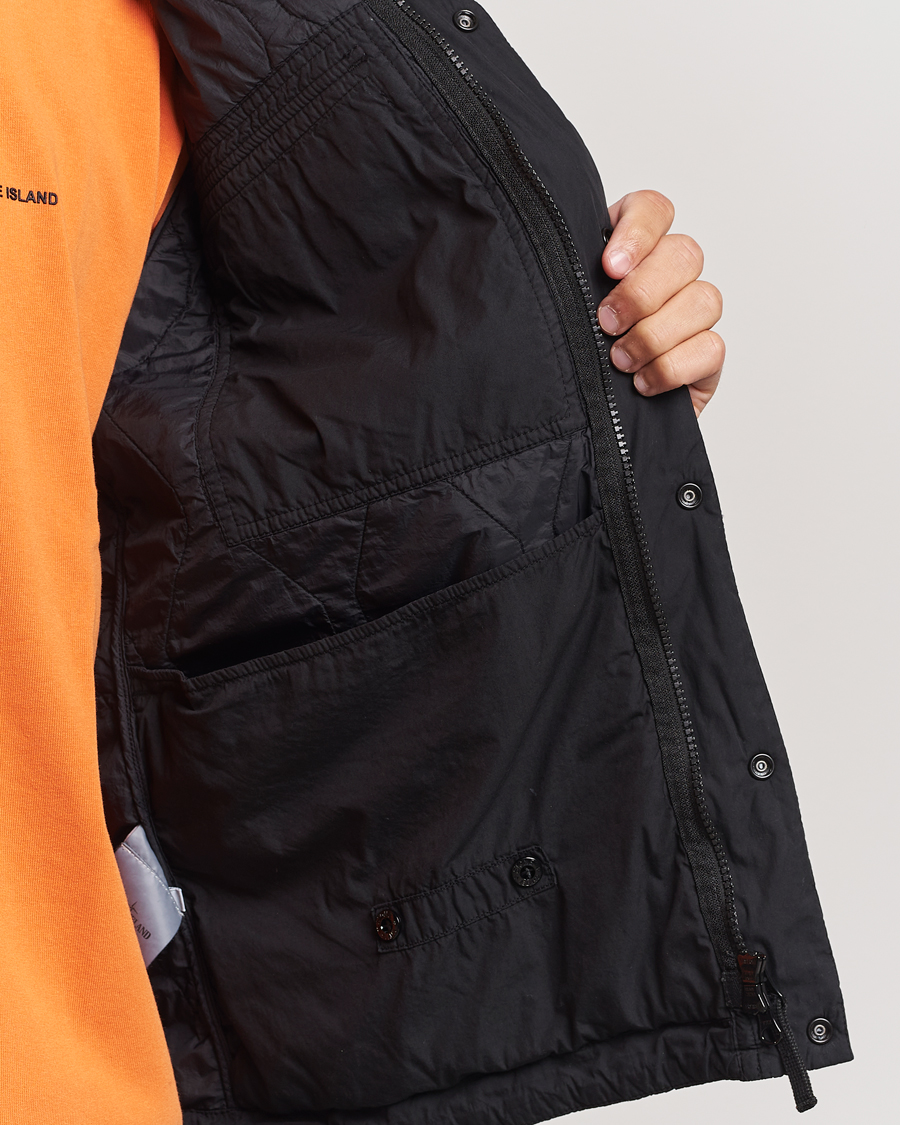 Herr | Jackor | Stone Island | 50 Fili Quilted-TC Garment Dyed Jacket Black