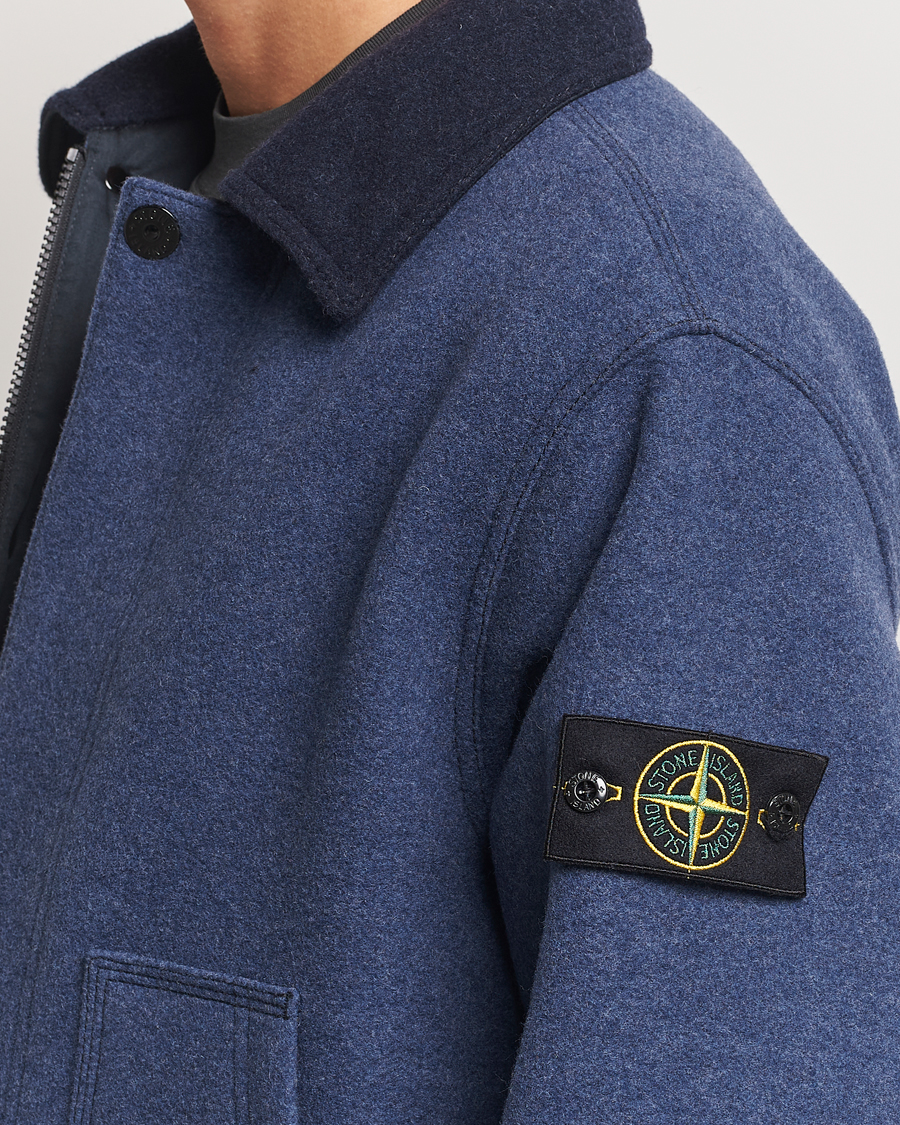 Herr | Jackor | Stone Island | Panno Speciale Wool Nylon Jacket Royal Blue