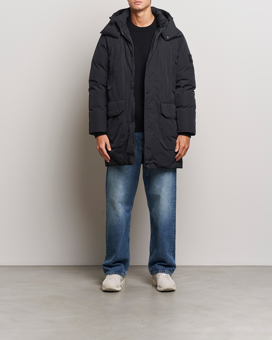 Herr | Jackor | Stone Island | Micro Twill Hooded Parka Black