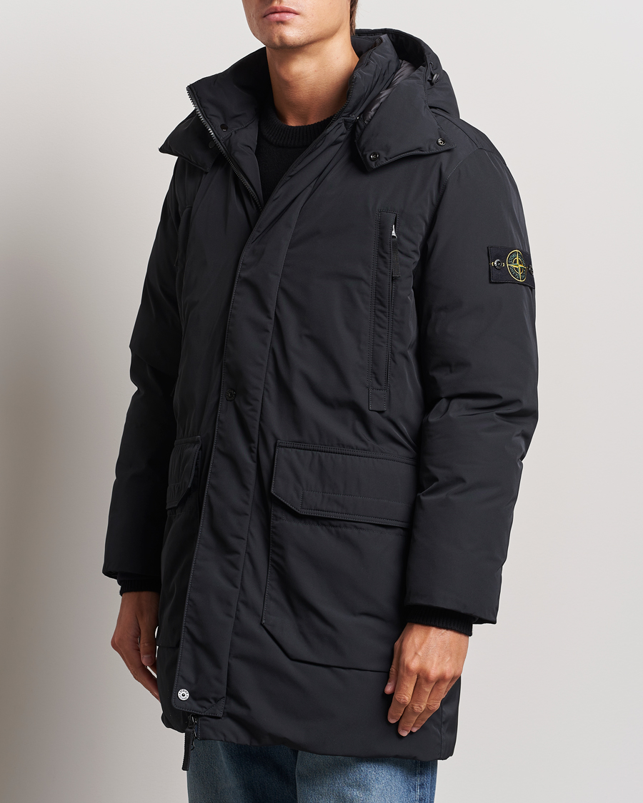 Herr | Jackor | Stone Island | Micro Twill Hooded Parka Black