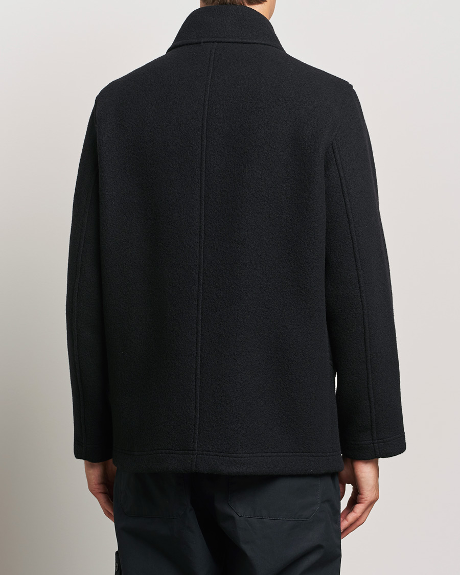 Herr | Jackor | Stone Island | Ghost Wool/Cashmere Peacoat Black