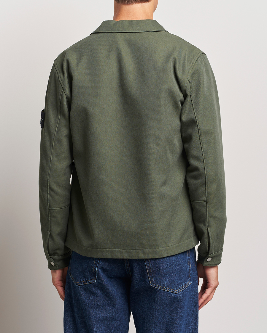 Herr | Skjortor | Stone Island | Cotton Nylon Zip Overshirt Musk