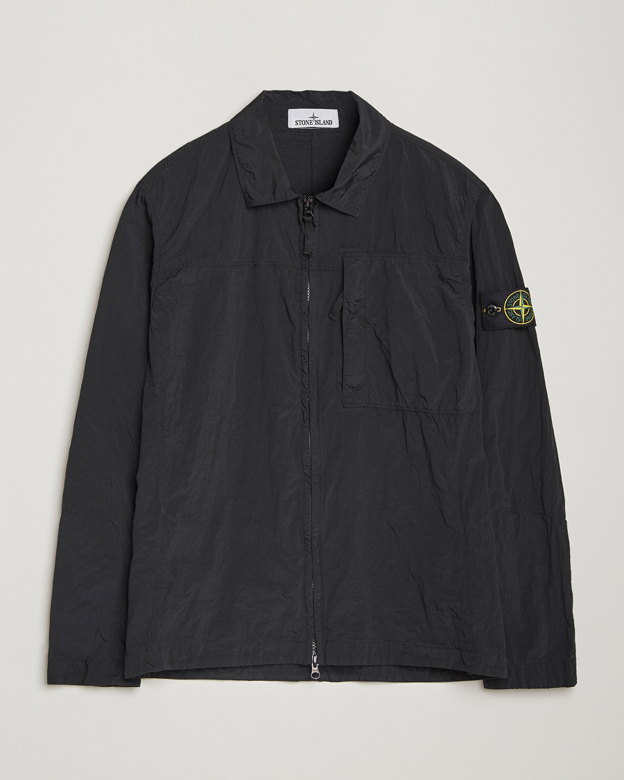Herr | Skjortor | Stone Island | Nylon Metal Zip Overshirt Black