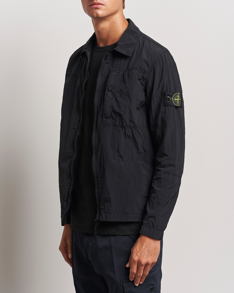 Herr | Skjortor | Stone Island | Nylon Metal Zip Overshirt Black