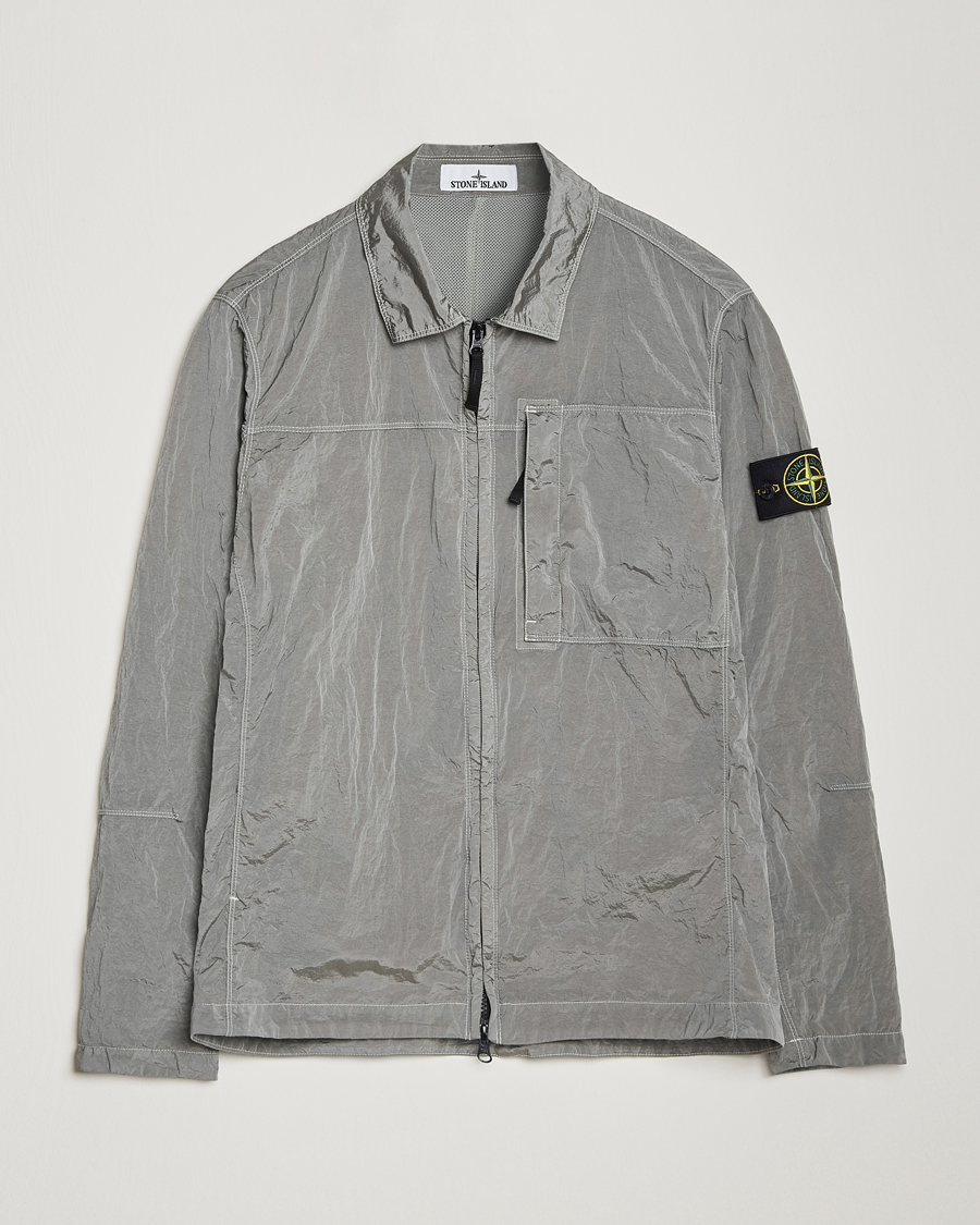 Herr | Skjortor | Stone Island | Nylon Metal Zip Overshirt Grey