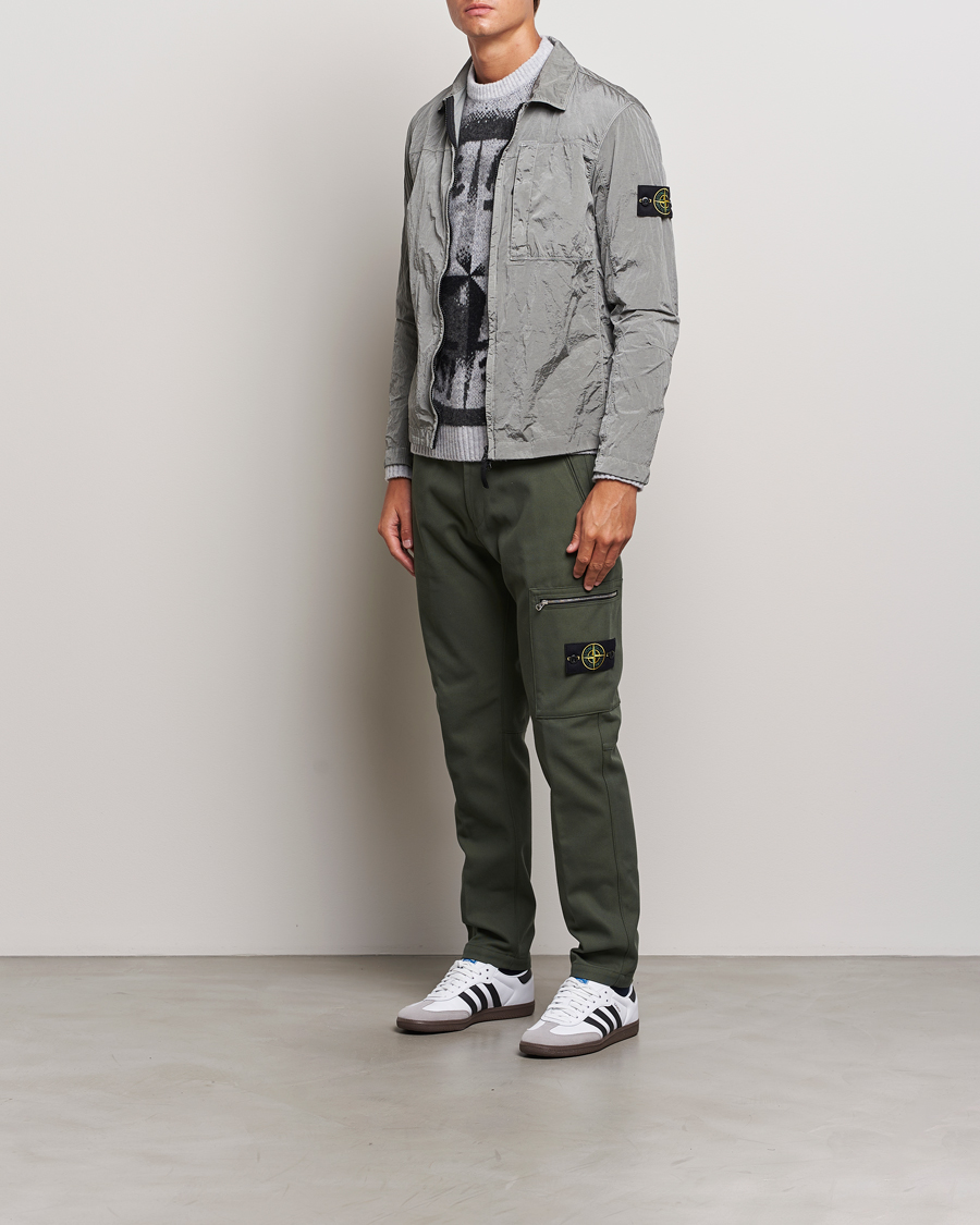 Herr | Skjortor | Stone Island | Nylon Metal Zip Overshirt Grey