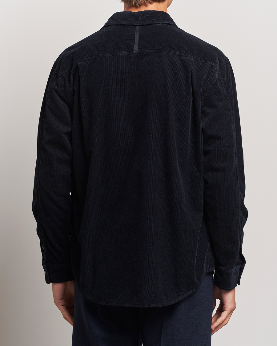 Herr | Skjortor | Stone Island | Cotton Cord Overshirt Navy Blue