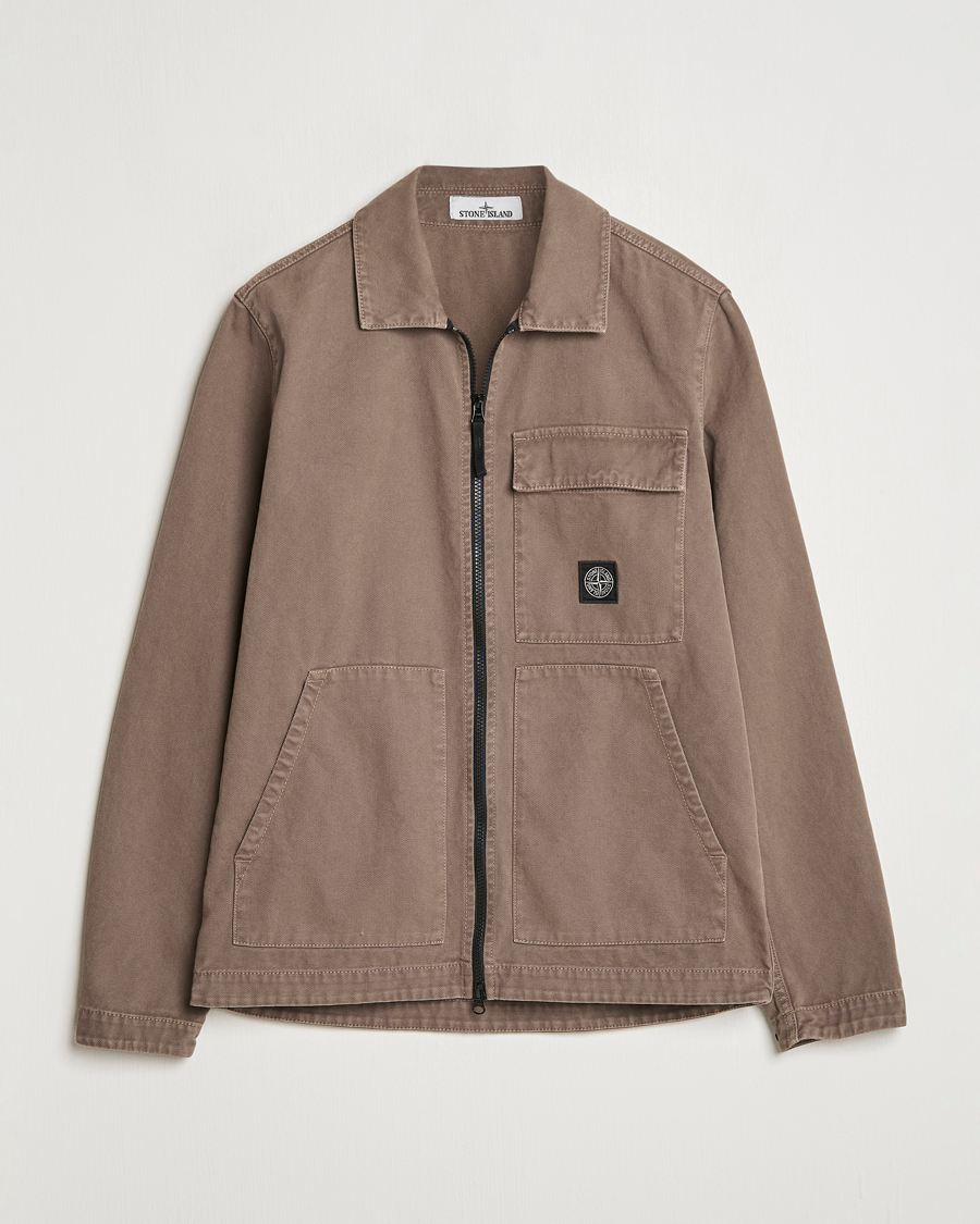 Herr | Skjortor | Stone Island | Panama Cotton Overshirt Walnut