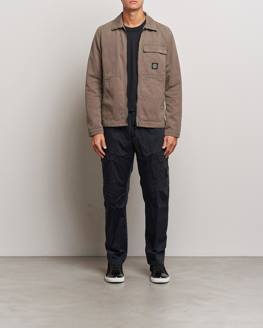 Herr | Skjortor | Stone Island | Panama Cotton Overshirt Walnut
