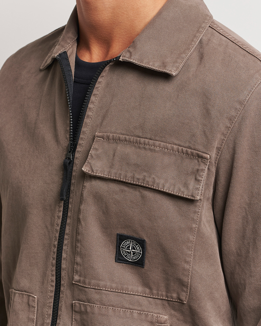 Herr | Skjortor | Stone Island | Panama Cotton Overshirt Walnut