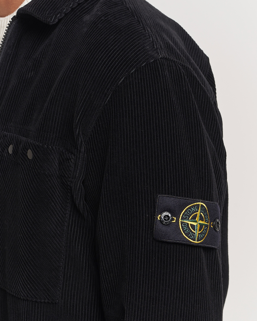 Herr | Skjortor | Stone Island | Garment Dyed Corduroy Overshirt Black