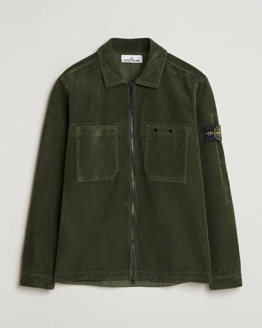 Herr | Skjortor | Stone Island | Garment Dyed Corduroy Overshirt Musk