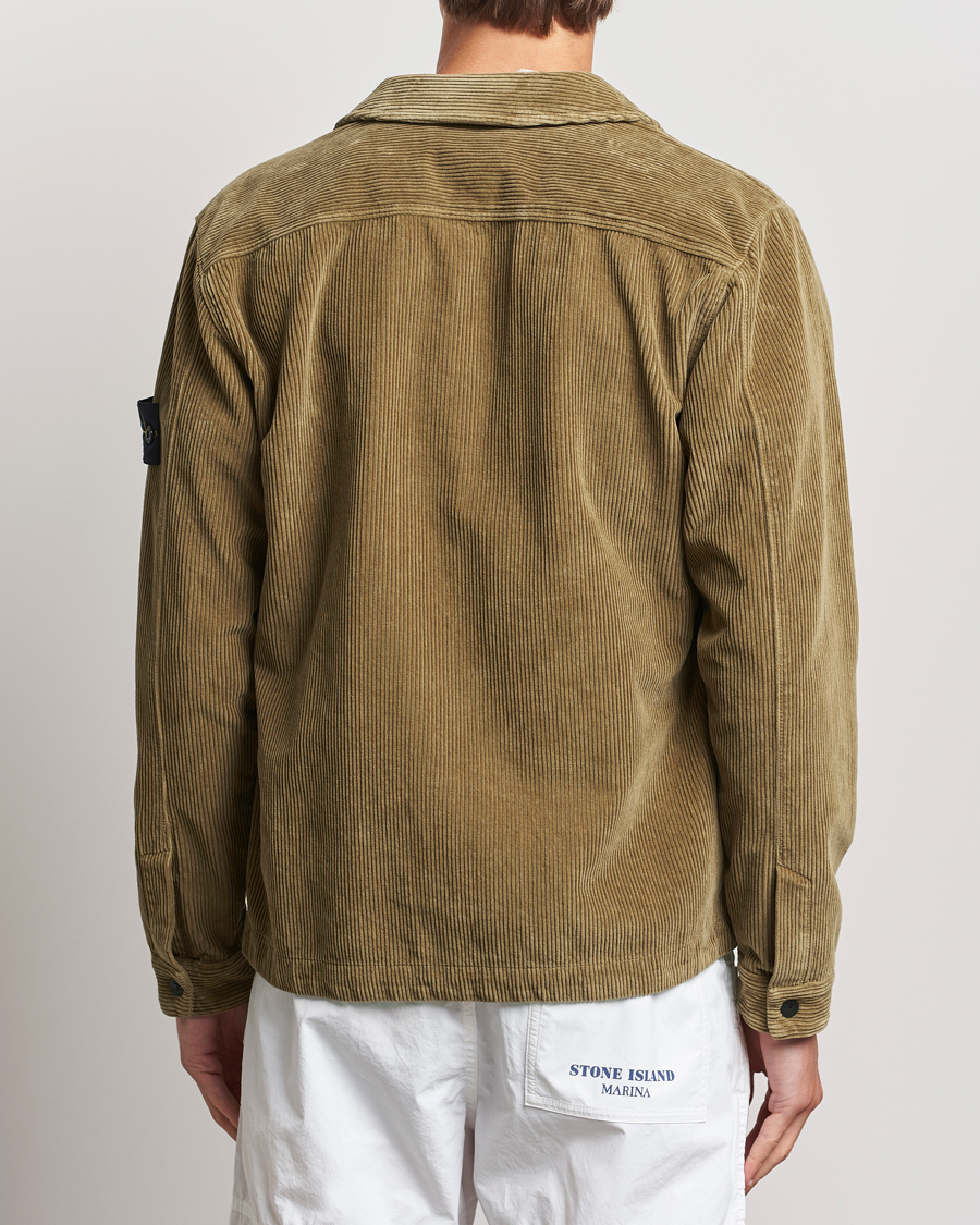 Herr | Skjortor | Stone Island | Garment Dyed Corduroy Overshirt Biscuit