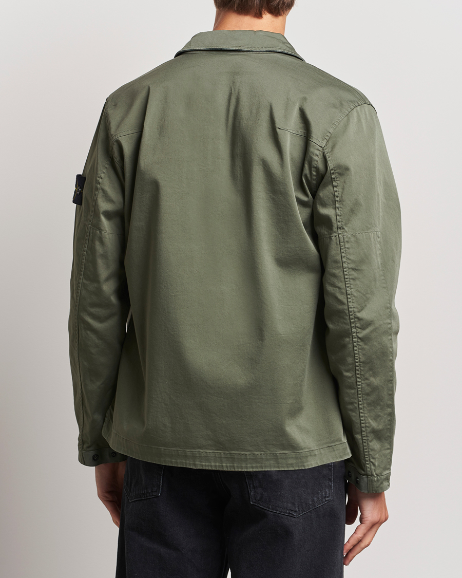 Herr | Skjortor | Stone Island | Garment Dyed Cotton Zip Overshirt Musk