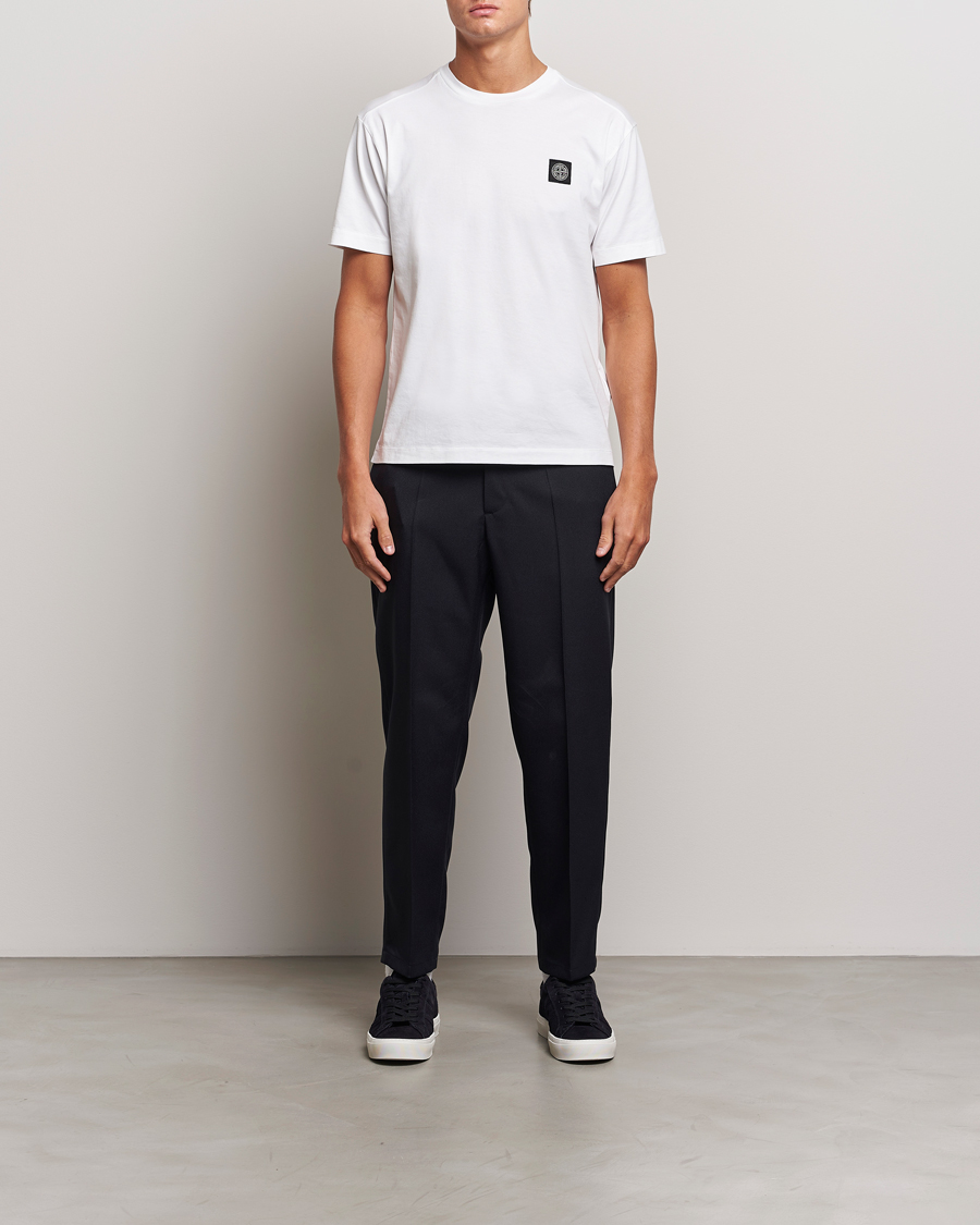 Herr | T-Shirts | Stone Island | Garment Dyed Jersey T-Shirt White