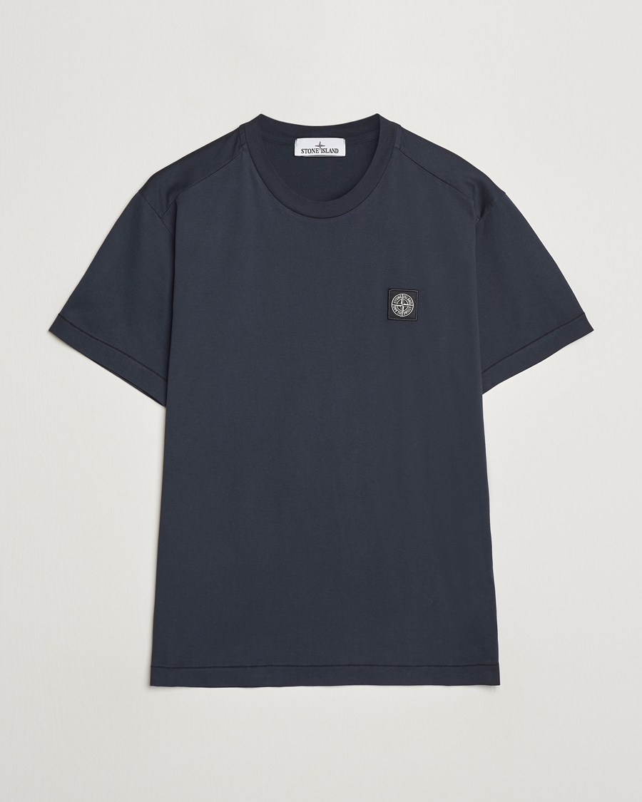 Herr | T-Shirts | Stone Island | Garment Dyed Jersey T-Shirt Navy Blue