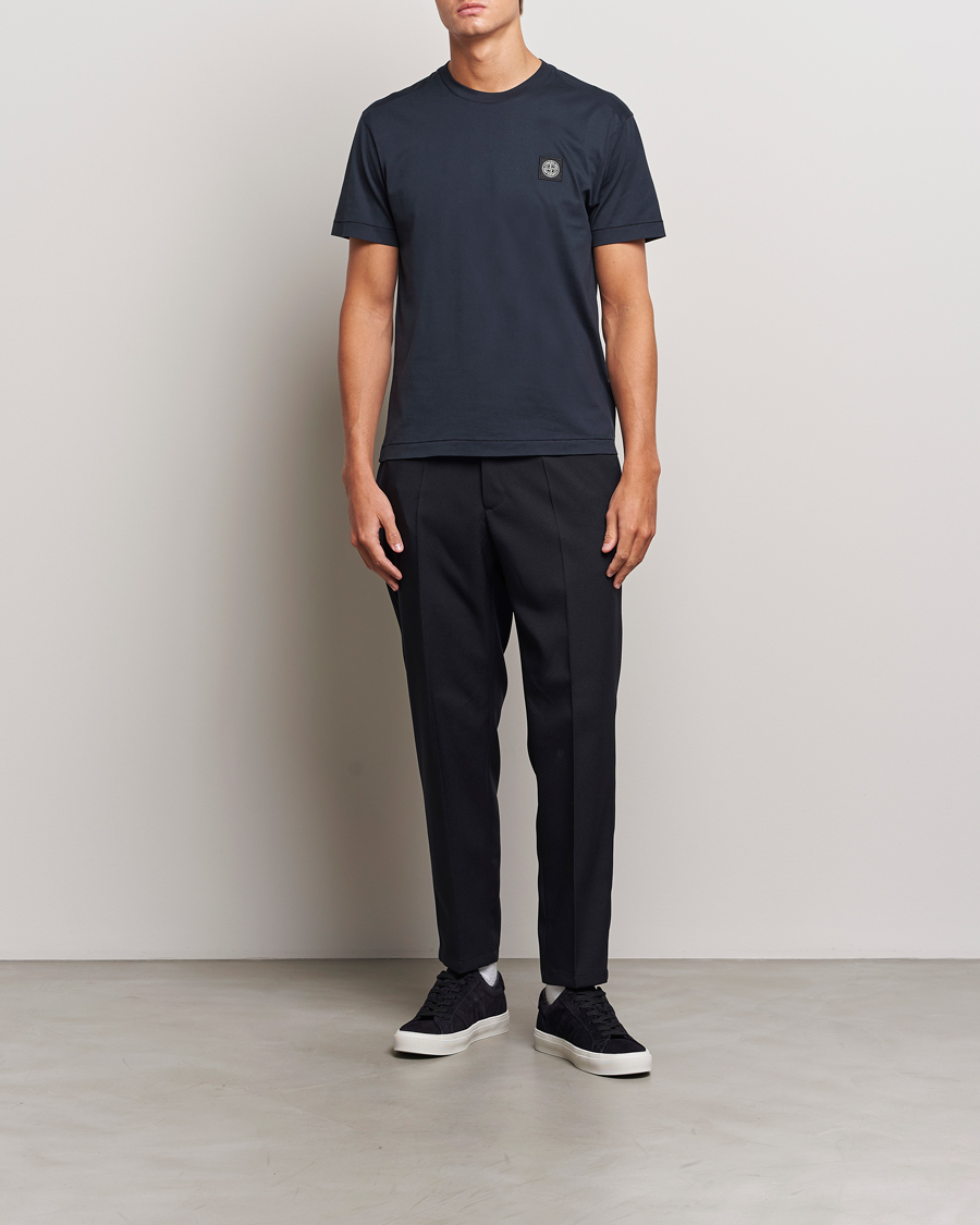 Herr | T-Shirts | Stone Island | Garment Dyed Jersey T-Shirt Navy Blue