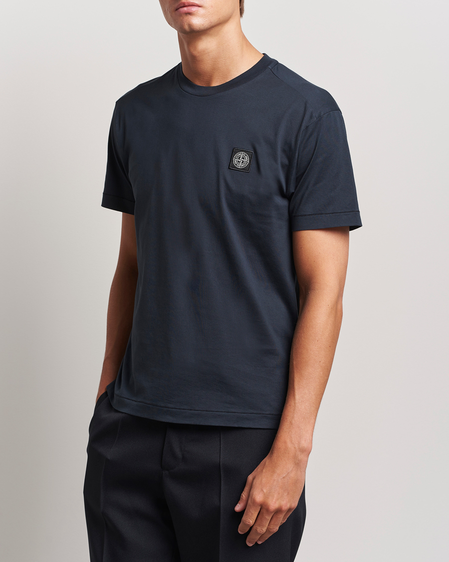 Herr | T-Shirts | Stone Island | Garment Dyed Jersey T-Shirt Navy Blue