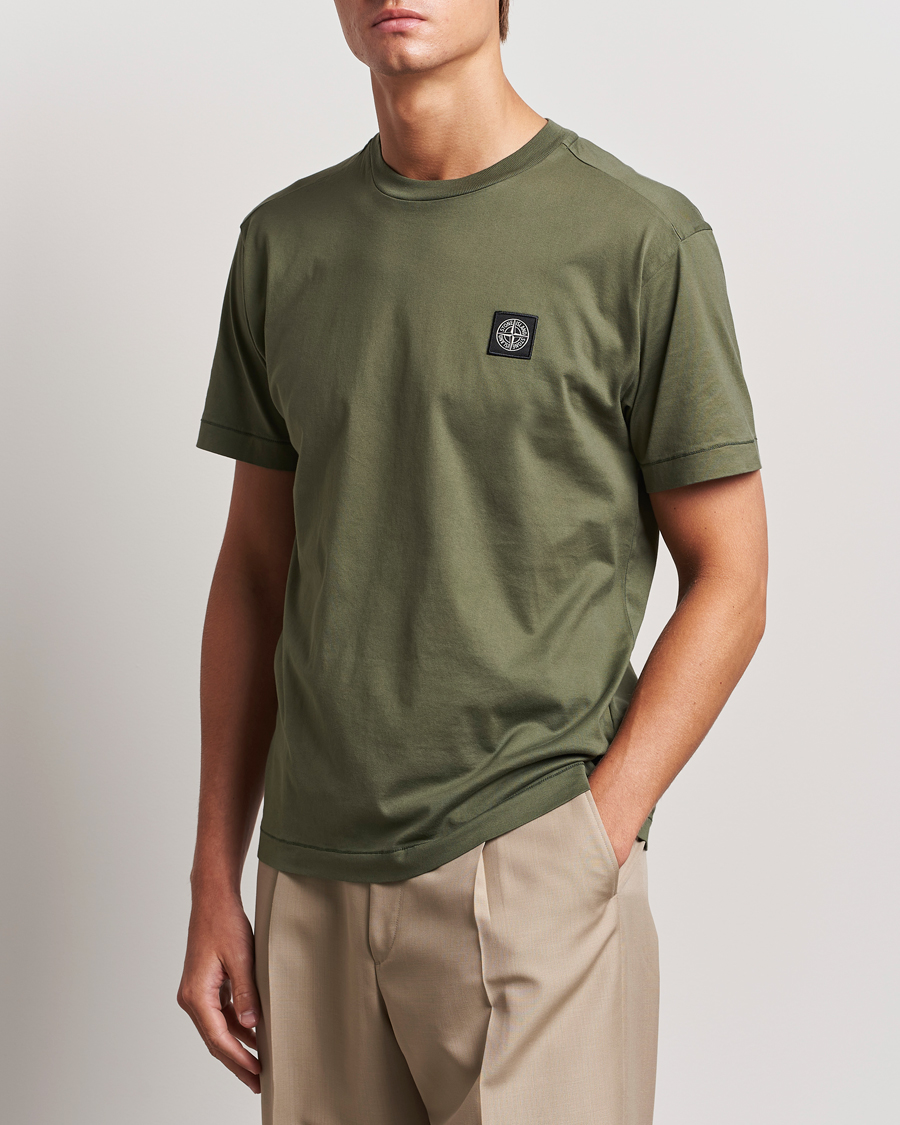 Herr | T-Shirts | Stone Island | Garment Dyed Jersey T-Shirt Musk