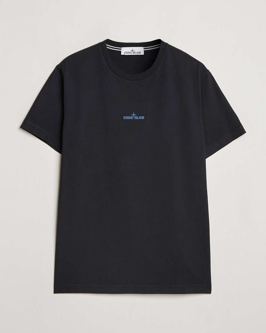 Herr | T-Shirts | Stone Island | Garment Dyed Jersey Logo T-Shirt Black