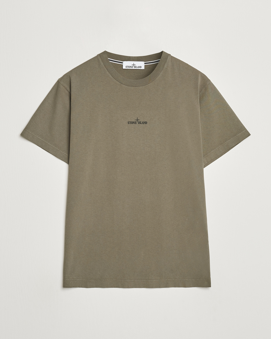 Herr | T-Shirts | Stone Island | Garment Dyed Jersey Logo T-Shirt Walnut