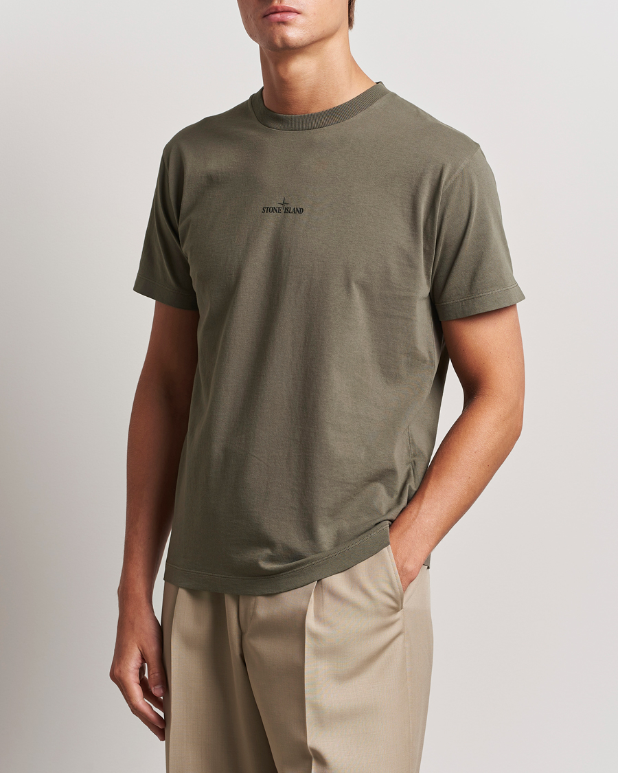 Herr | T-Shirts | Stone Island | Garment Dyed Jersey Logo T-Shirt Walnut