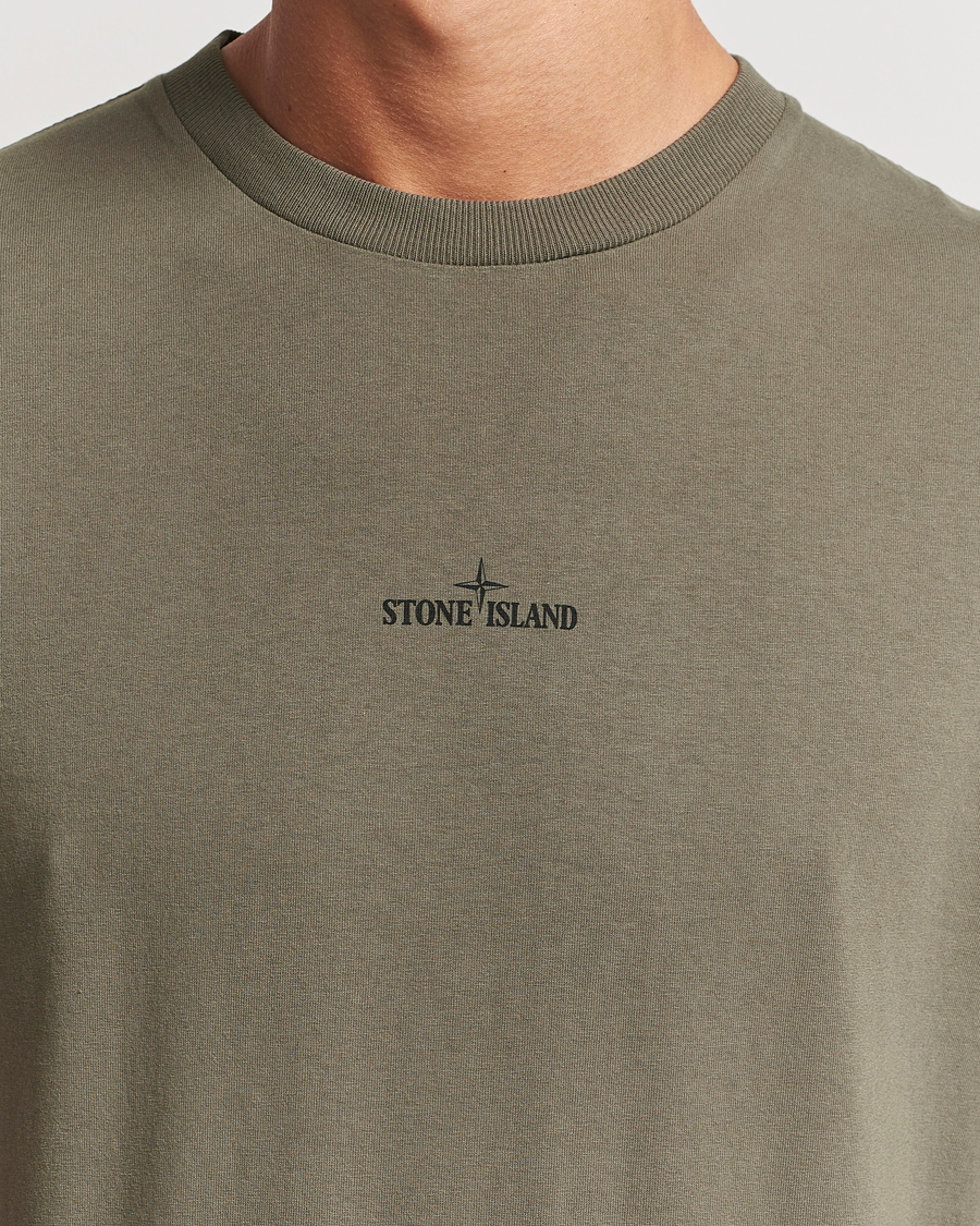 Herr | T-Shirts | Stone Island | Garment Dyed Jersey Logo T-Shirt Walnut