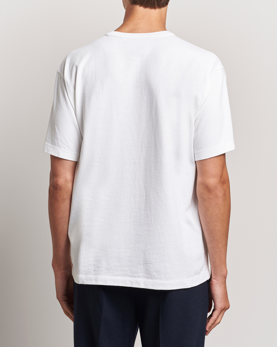 Herr | T-Shirts | Stone Island | Old Dyed Cotton Logo T-Shirt White