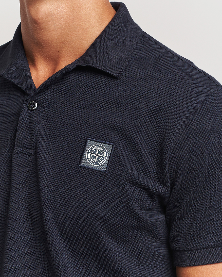 Herr | Pikéer | Stone Island | Cotton Pique Polo Navy Blue