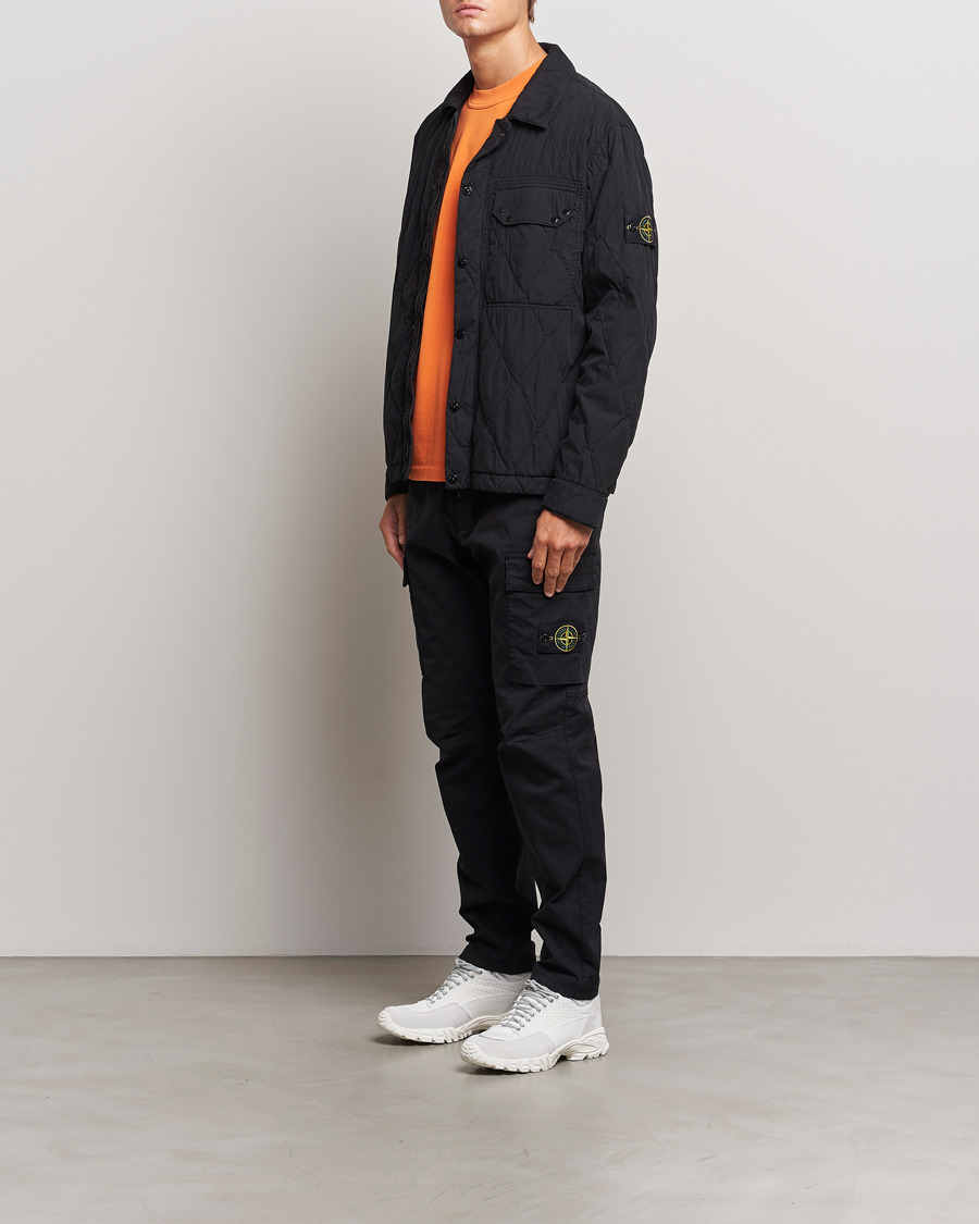 Herr | Byxor | Stone Island | Stretch Cotton Gabardine Trousers Black