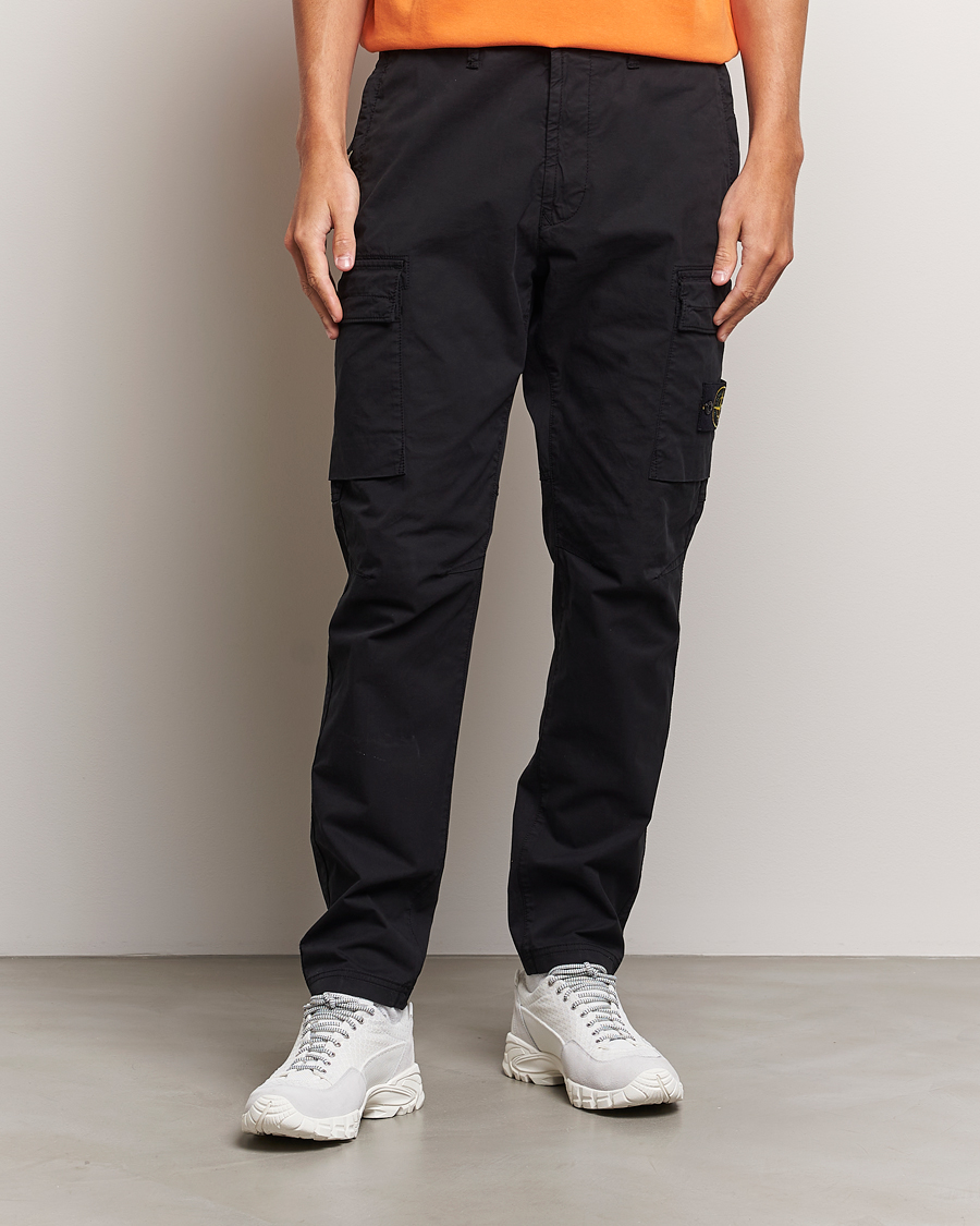 Herr | Byxor | Stone Island | Stretch Cotton Gabardine Trousers Black