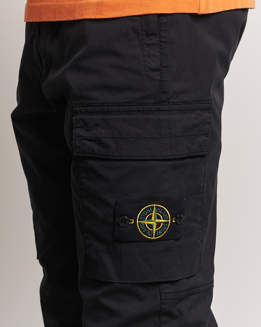 Herr | Byxor | Stone Island | Stretch Cotton Gabardine Trousers Black