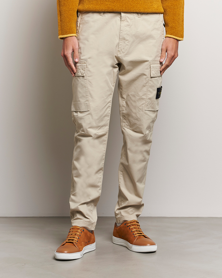 Herr | Byxor | Stone Island | Stretch Cotton Gabardine Trousers Plaster