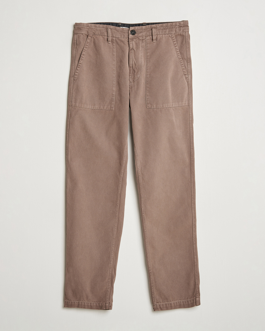 Herr | Byxor | Stone Island | Panama Cotton Pants Walnut