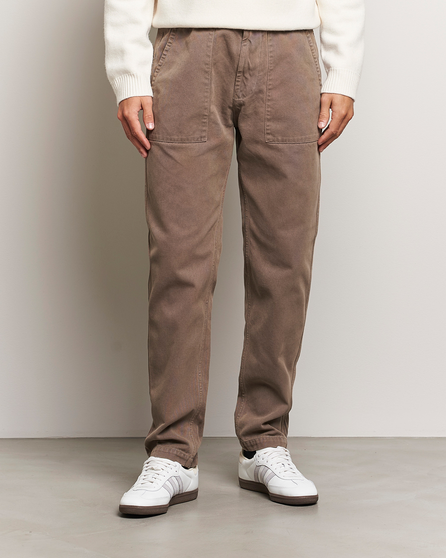 Herr | Byxor | Stone Island | Panama Cotton Pants Walnut