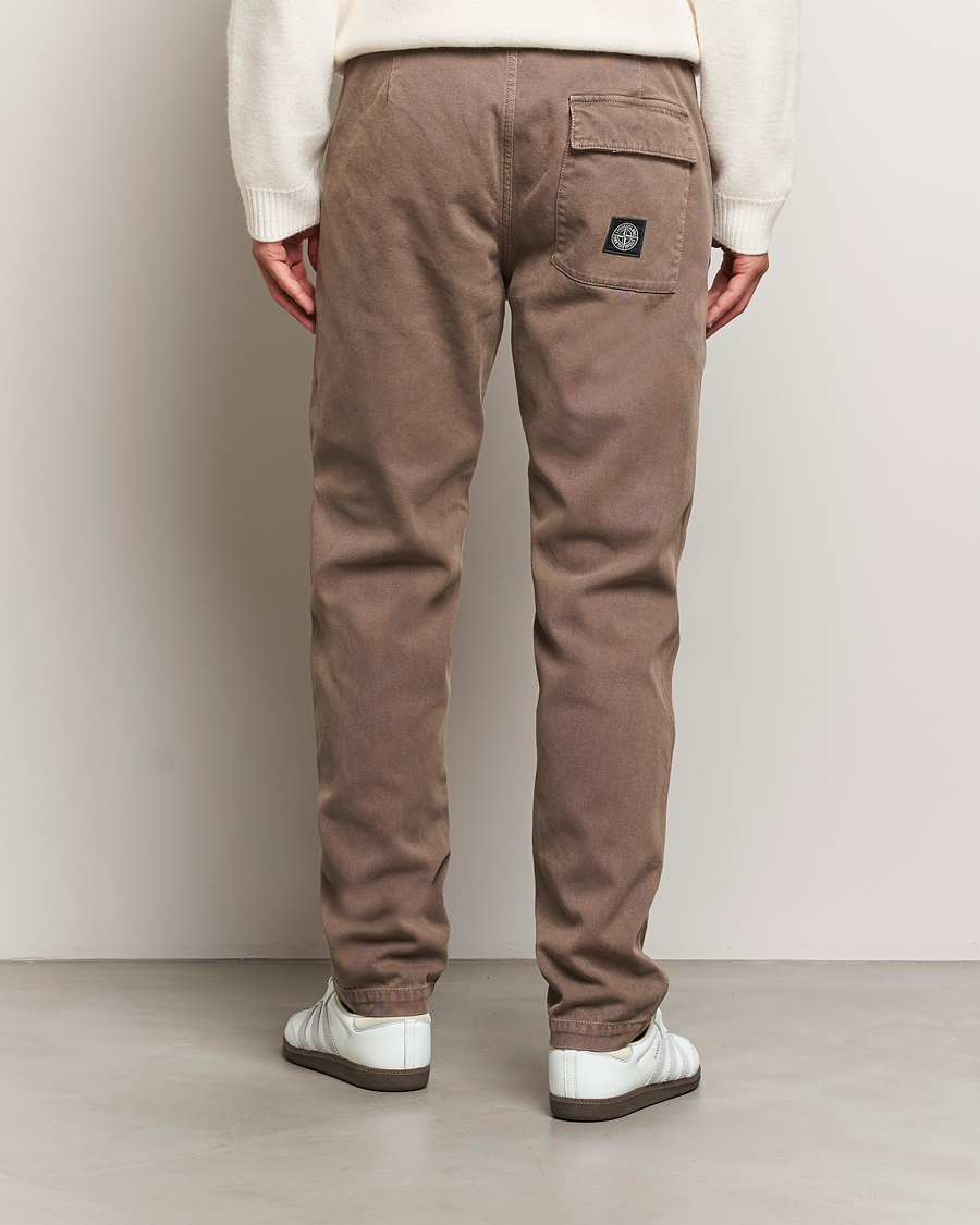 Herr | Byxor | Stone Island | Panama Cotton Pants Walnut