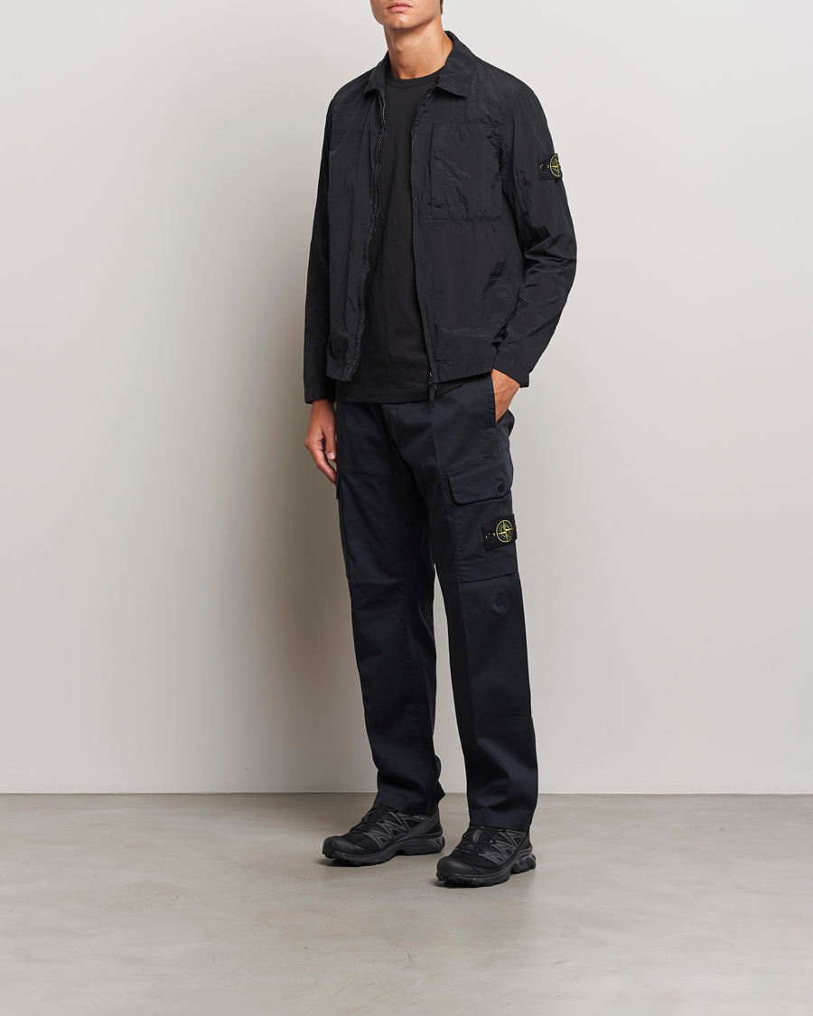 Herr | Byxor | Stone Island | Cotton Satin Cargo Pants Navy Blue