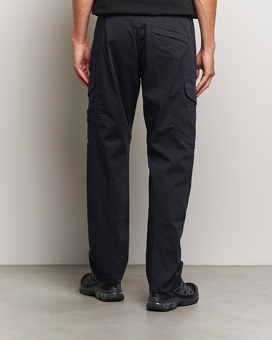 Herr | Byxor | Stone Island | Cotton Satin Cargo Pants Navy Blue