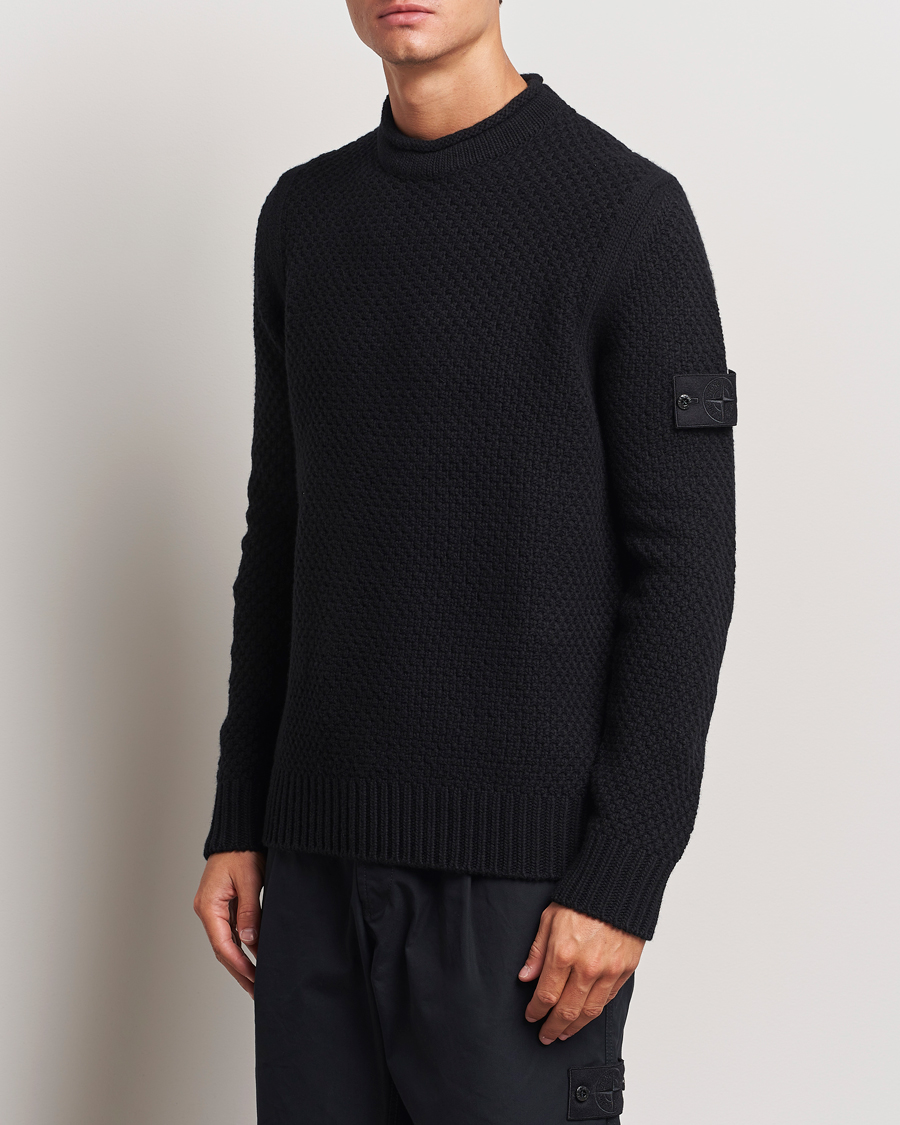 Herr | Tröjor | Stone Island | Ghost Knitted Geelong Mock Neck Black