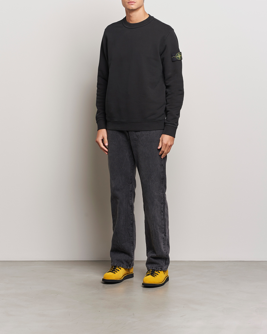 Herr | Tröjor | Stone Island | Old Dyed Cotton Sweatshirt Black