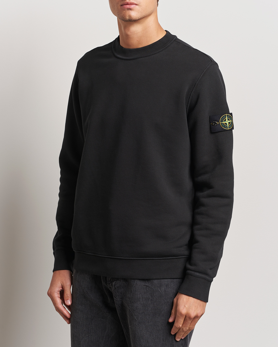 Herr | Tröjor | Stone Island | Old Dyed Cotton Sweatshirt Black