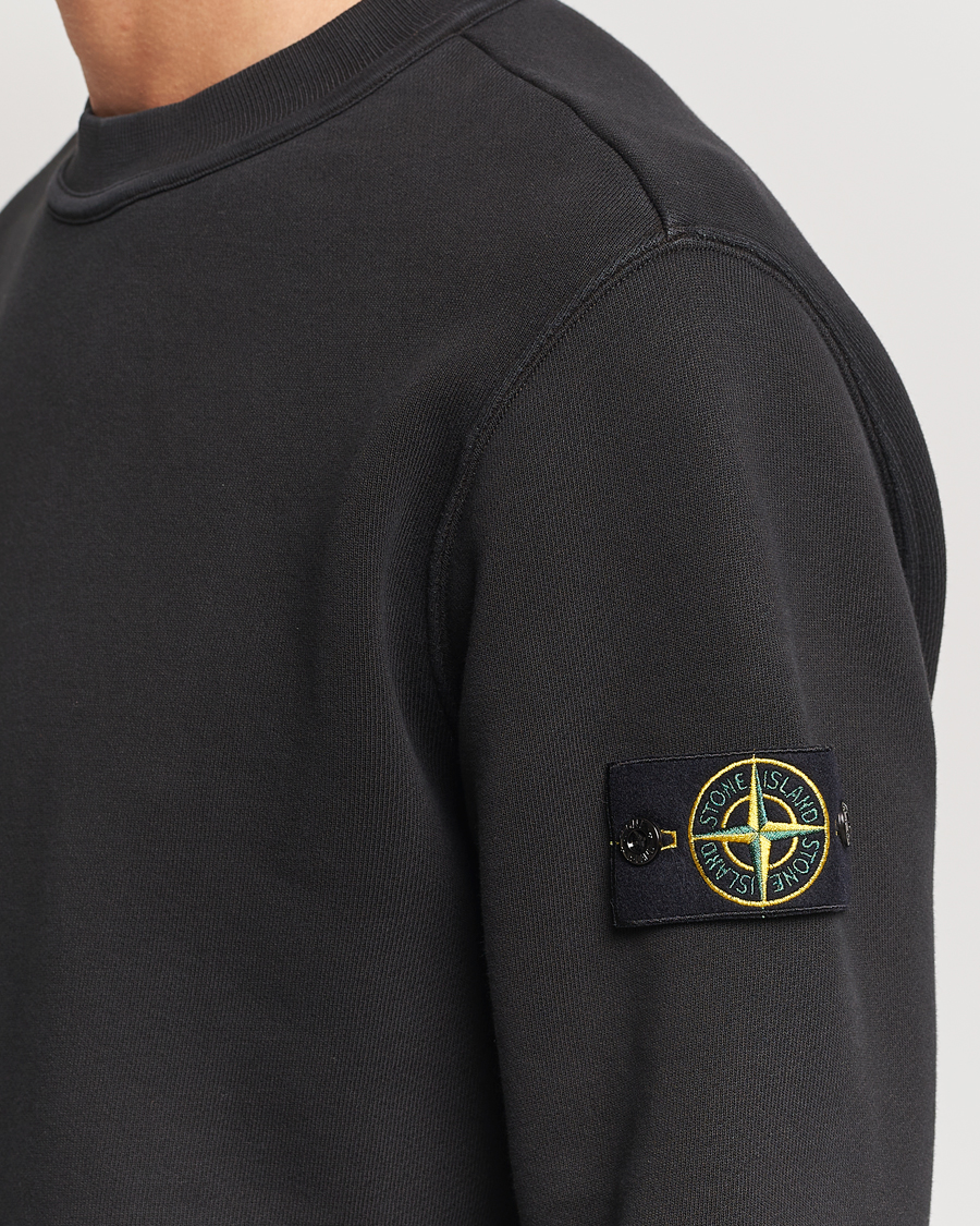 Herr | Tröjor | Stone Island | Old Dyed Cotton Sweatshirt Black