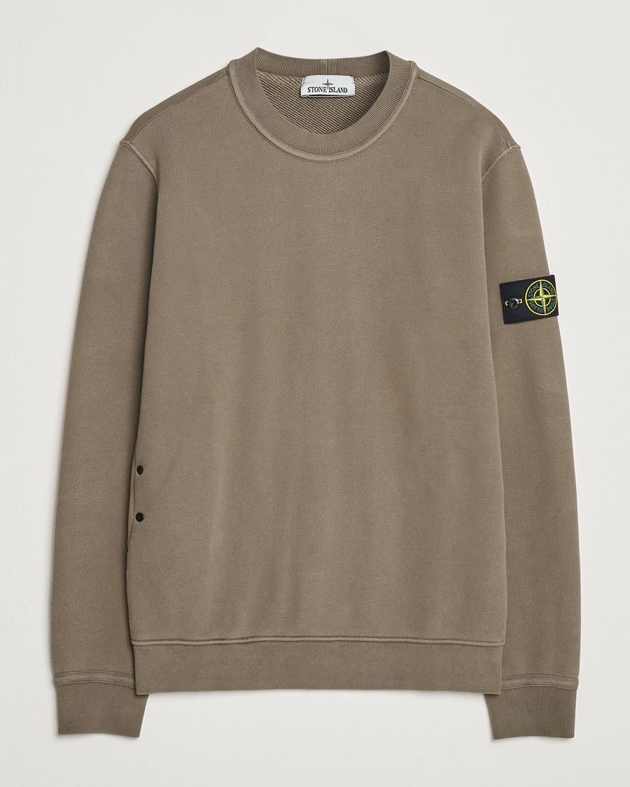 Herr | Tröjor | Stone Island | Old Dyed Cotton Sweatshirt Walnut