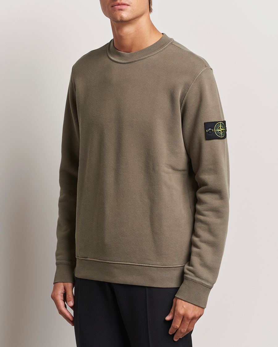 Herr | Tröjor | Stone Island | Old Dyed Cotton Sweatshirt Walnut