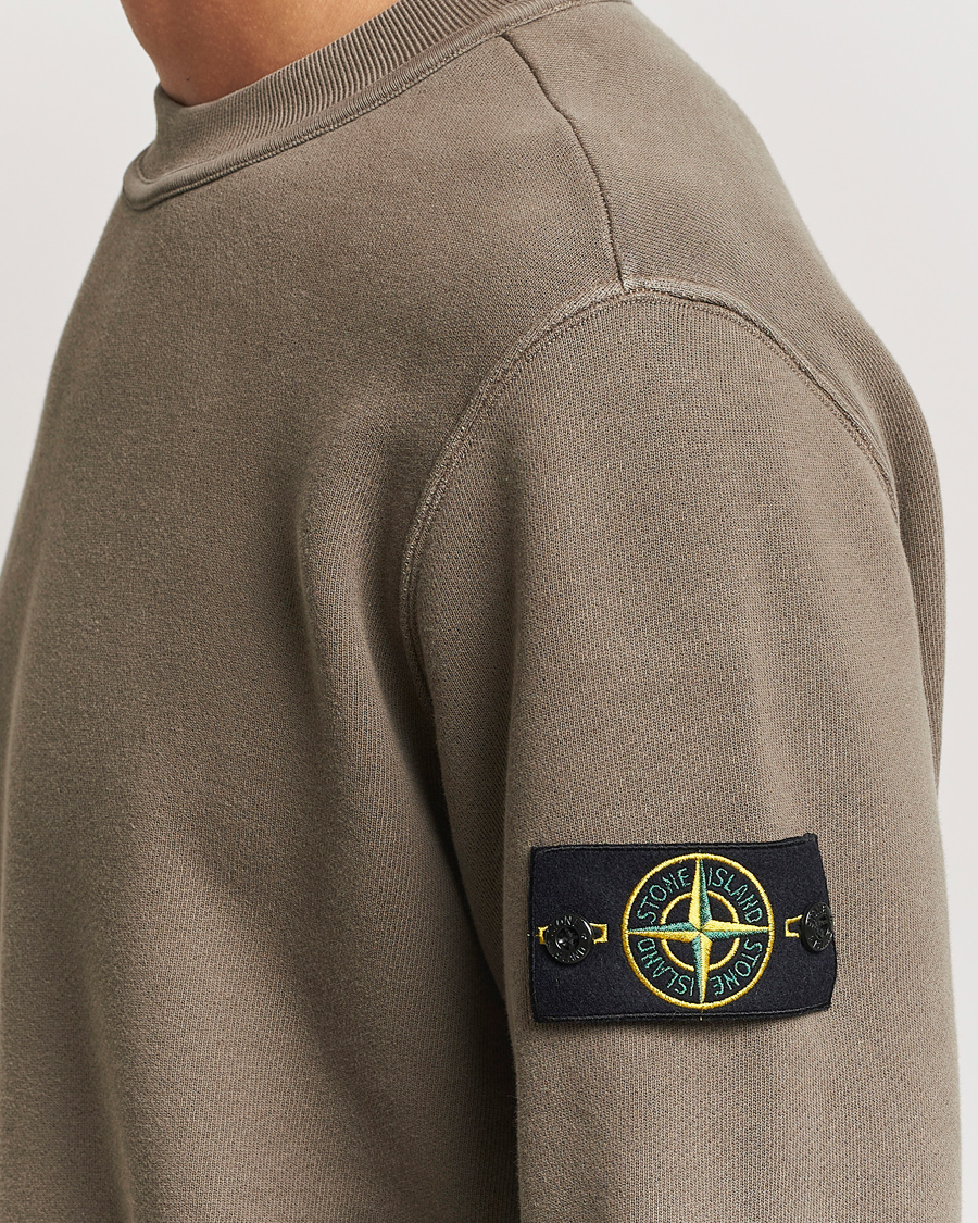Herr | Tröjor | Stone Island | Old Dyed Cotton Sweatshirt Walnut