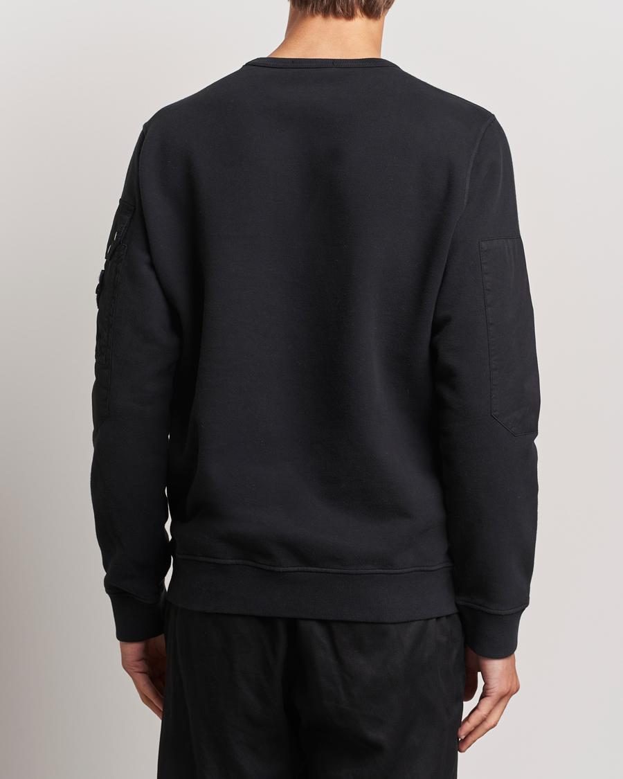 Herr | Tröjor | Stone Island | Brushed Cotton Fleece Sweatshirt Black