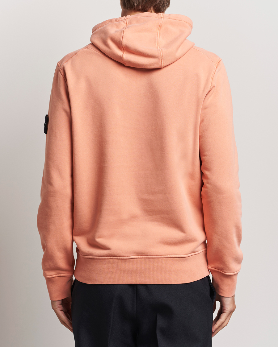Herr | Tröjor | Stone Island | Garment Dyed Fleece Hood Orange