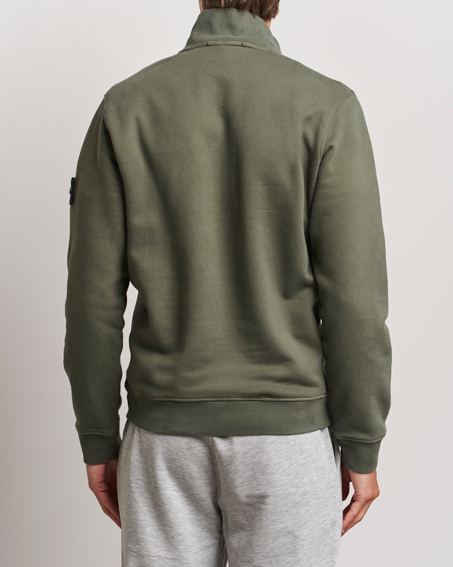 Herr | Tröjor | Stone Island | Garment Dyed Fleece Half Zip Musk