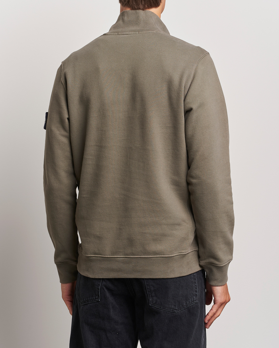 Herr | Tröjor | Stone Island | Garment Dyed Fleece Half Zip Walnut